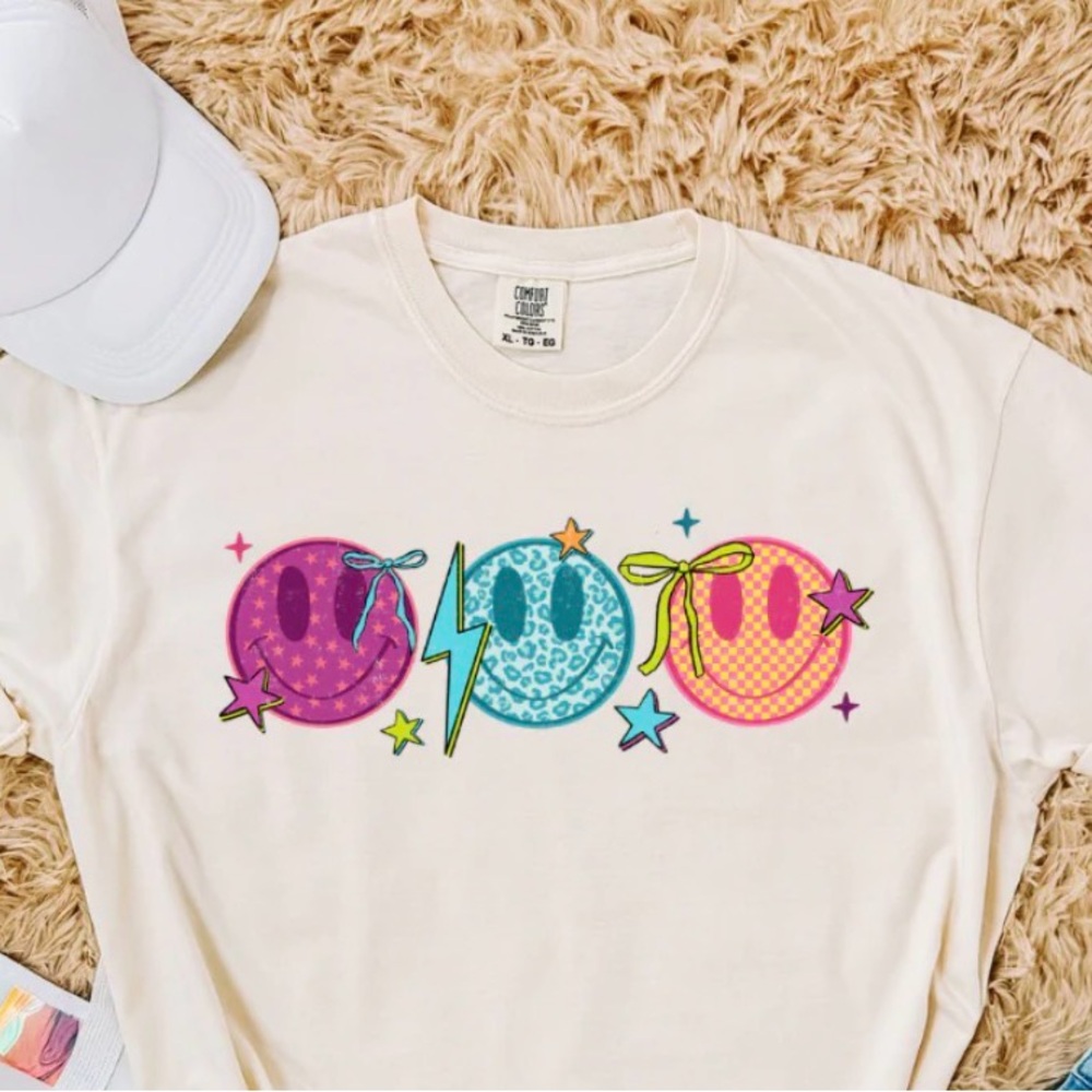 Colorful Smiley Face T!